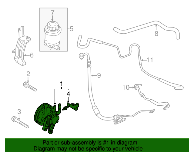 2011 Kia Soul Power Steering Pump 571002K001 OEM Parts Online