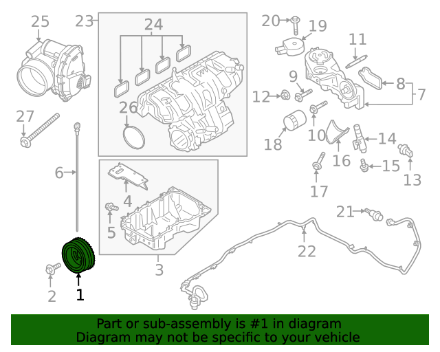 20192020 Ford Ranger Crankshaft Pulley KB3Z6312A