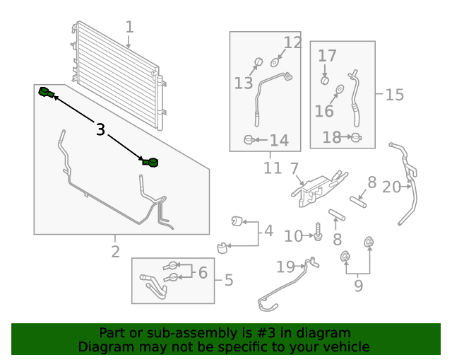 Ford K2GZ7C107B Transmission Oil Cooler Line Clamp 20192021 Ford