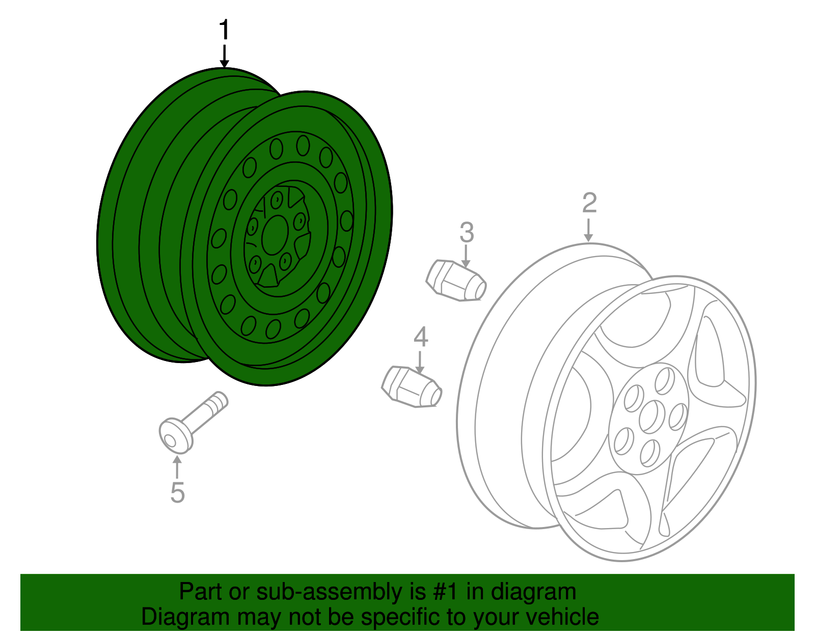 Wheel, Steel - GM (09596018)