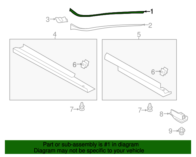 20132018 Ford CMax OEM Pillar Molding AM5Z5803136A OEM Ford Parts