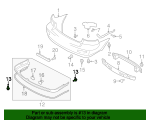 2007-2013 Suzuki Quarter Panel Splash Shield Clip 09409-07340 | Suzuki ...