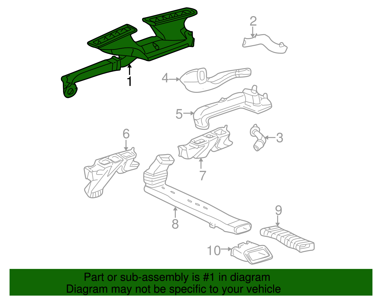 Defroster Duct - GM (25671205)
