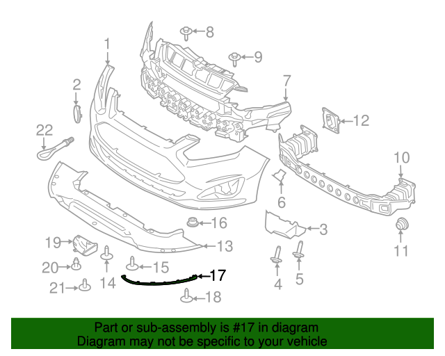 2013-2015 Ford C-Max Front Bumper Left Driver Side Air Deflector Guard OEM NEW 2013-2015 Ford C-Max Front Bumper Left Driver Side Air Deflector Guard OEM NEW