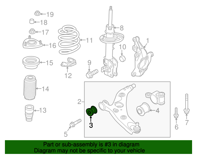 20132024 Mazda Lower Control Arm Front Bushing TK4834470A