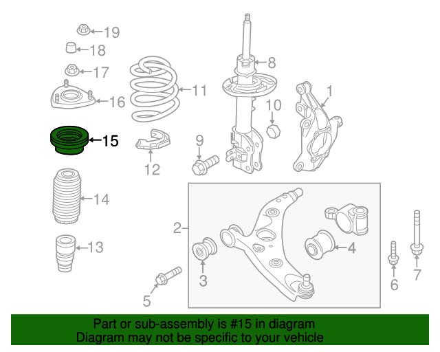 BJT73438X Strut Bearing 20142018 Mazda 3 Werner Mazda Parts