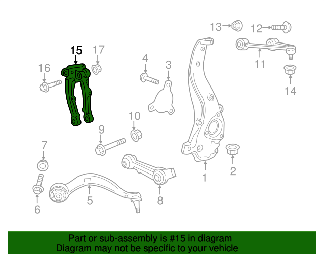 Genuine OEM Front Passenger Side Shock Absorber Yoke Part 84317918
