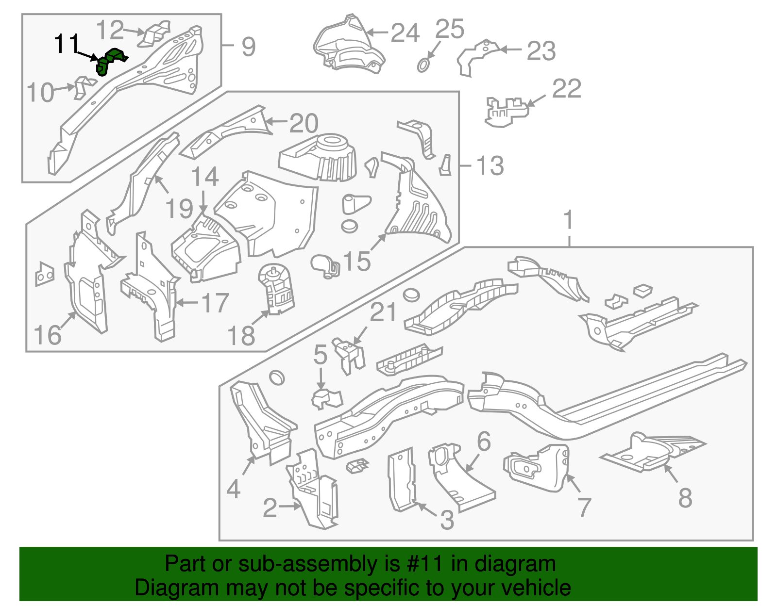 Passenger Side Fender Bracket - GM (96845515)