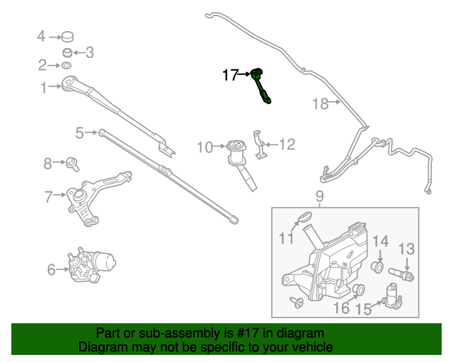 20122018 Ford Focus OEM Washer Nozzle CP9Z17603B Ford Parts Center