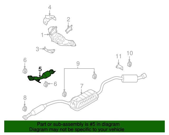 20072009 Mazda 3 Catalytic Converter L3H42055XC