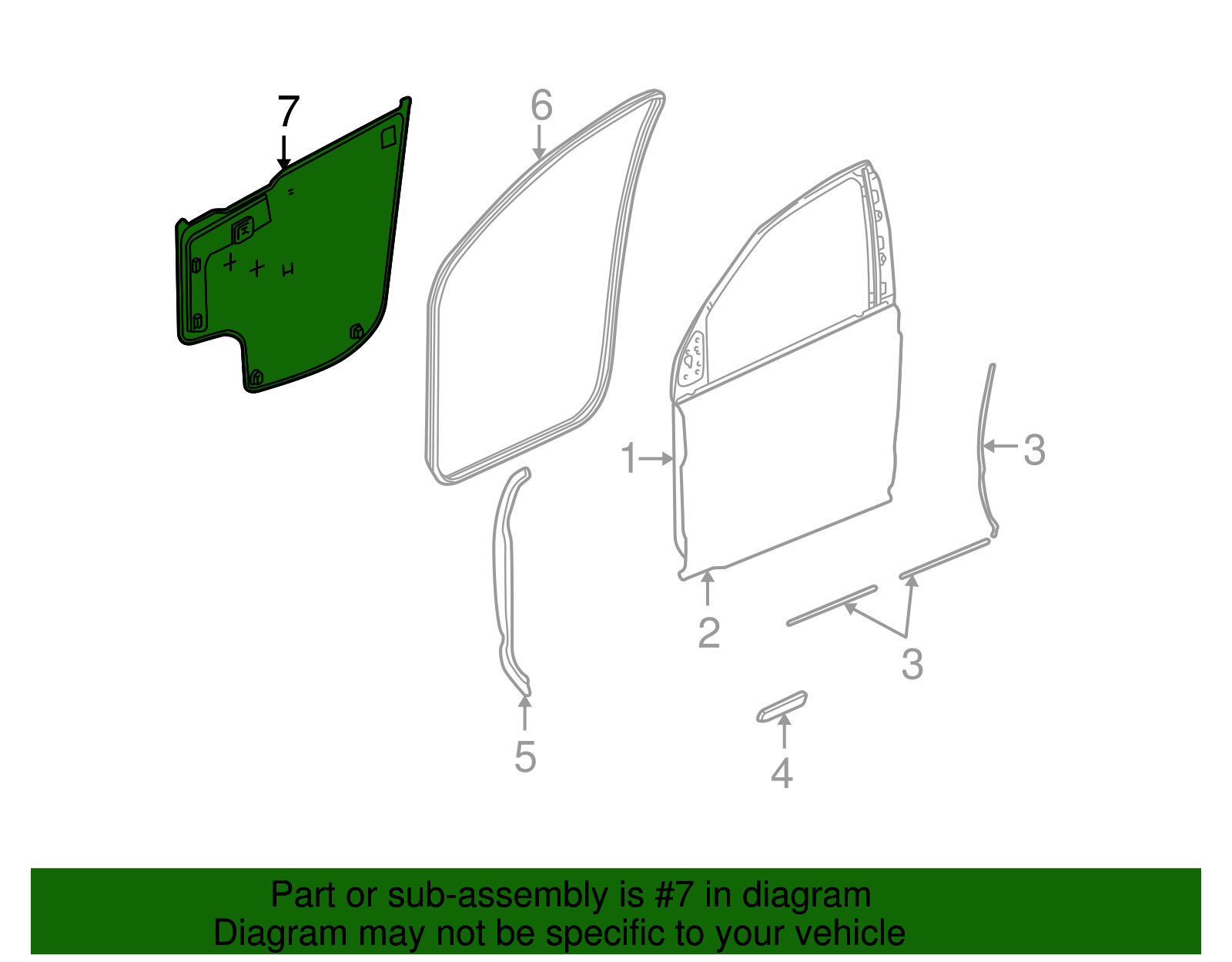 Deflector, Front S/D Wat - GM (10390874)