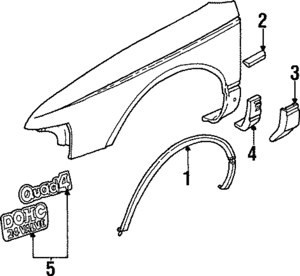 Molding Kit, F/Fdr Lower Rear - GM (88892196)