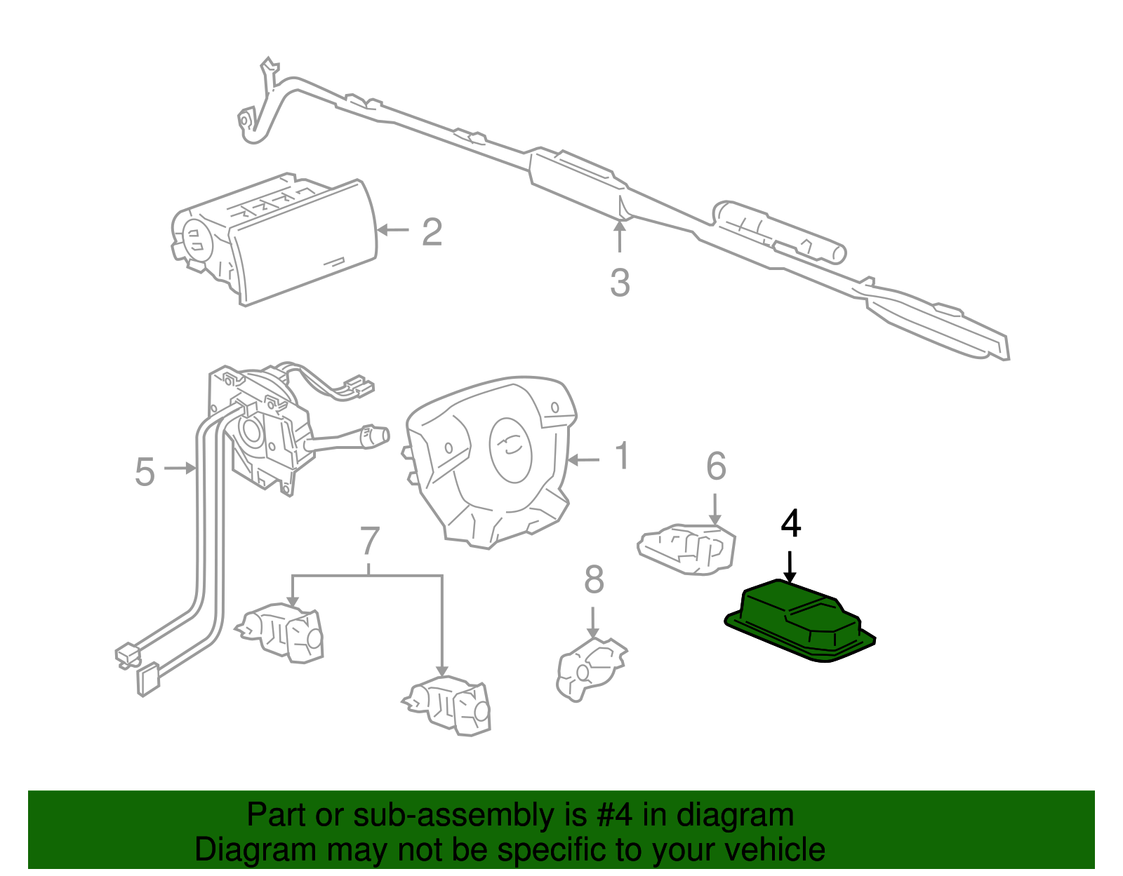 Airbag Sensing and Diagnostic Module - GM (94740922)