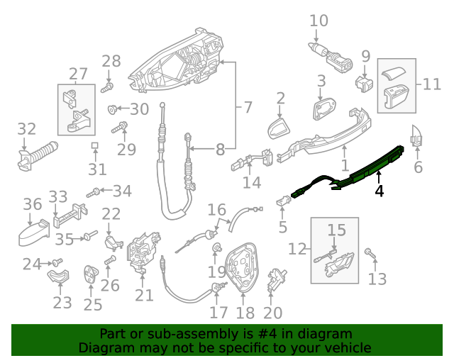 2019-2023 Audi Door Handle Touch Sensor 4N0-927-753 | Audi USA Parts