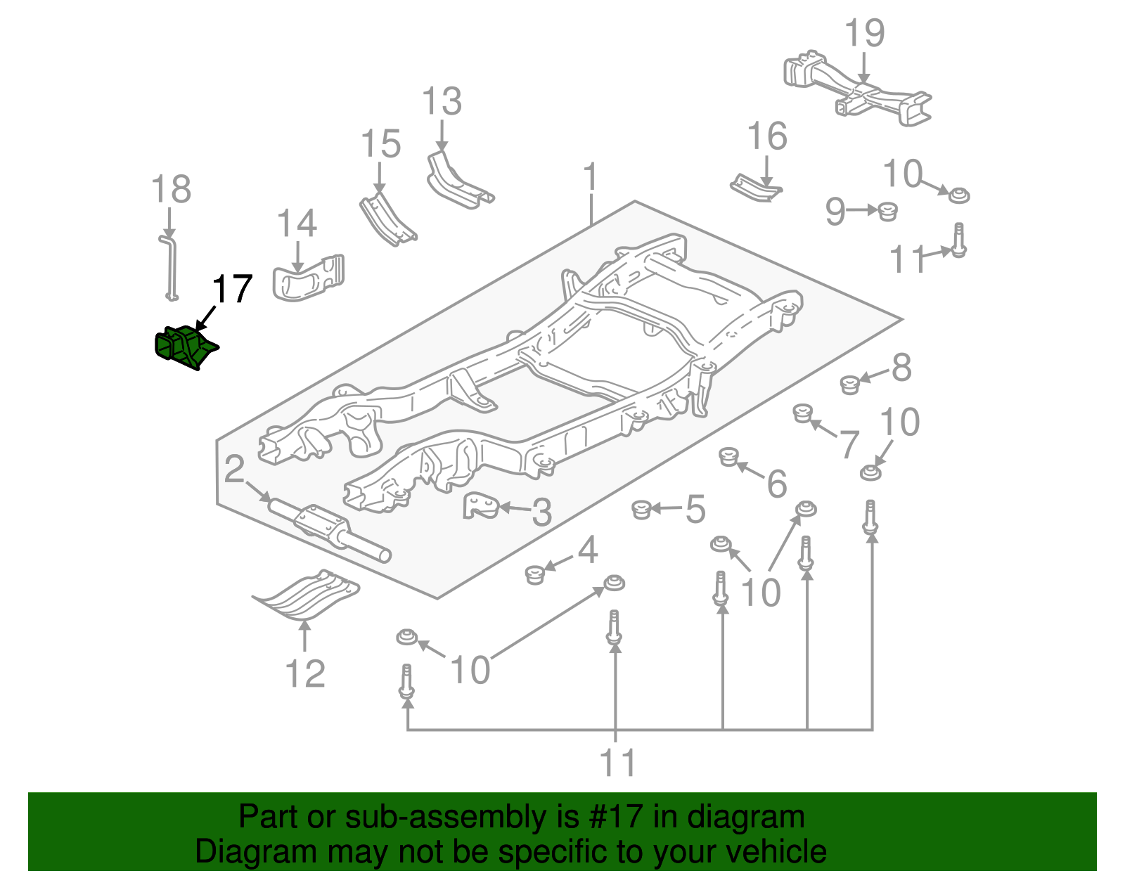 Receiver, Pull Winch Front - GM (15059237)