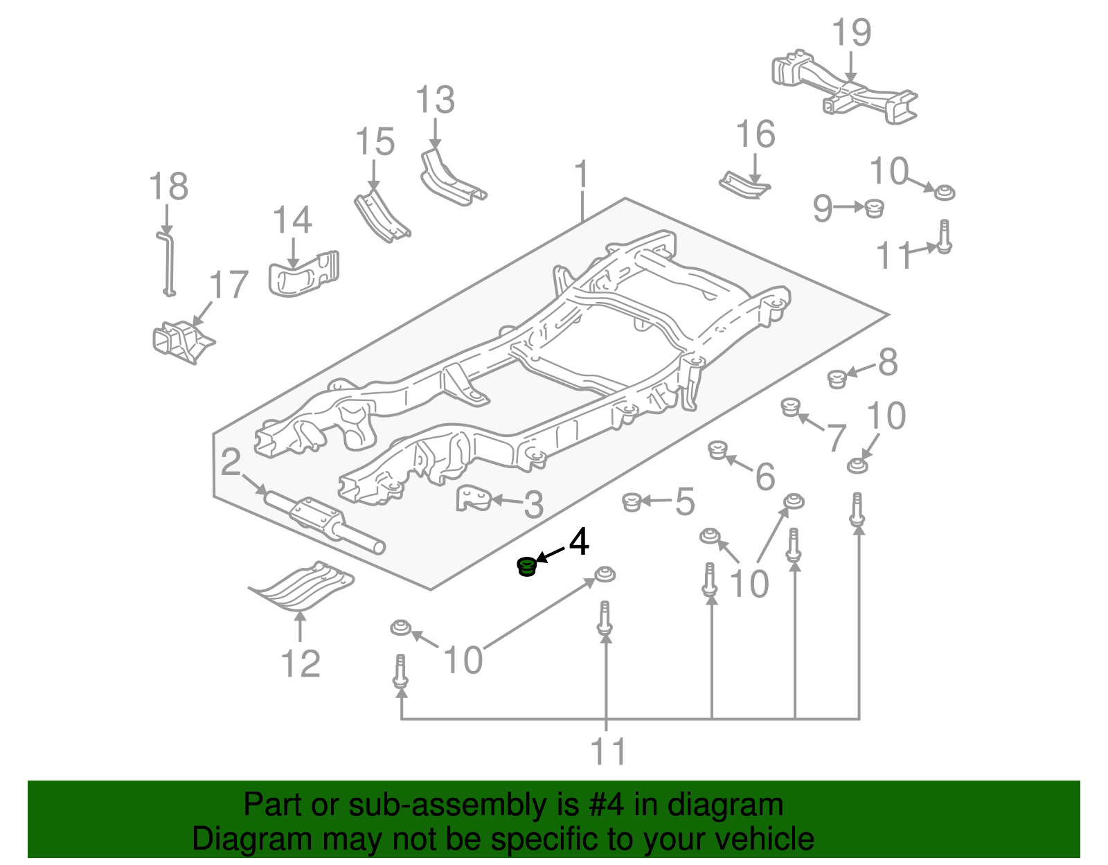 Upper Body Mount Cushion - GM (25857633)