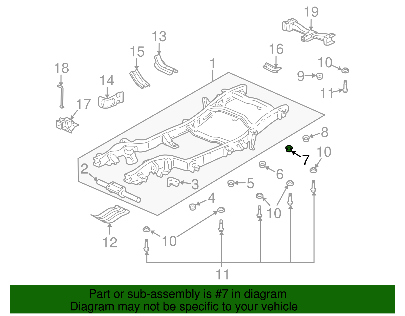Body Mount Upper Location Number 3 Cushion - GM (25806622)