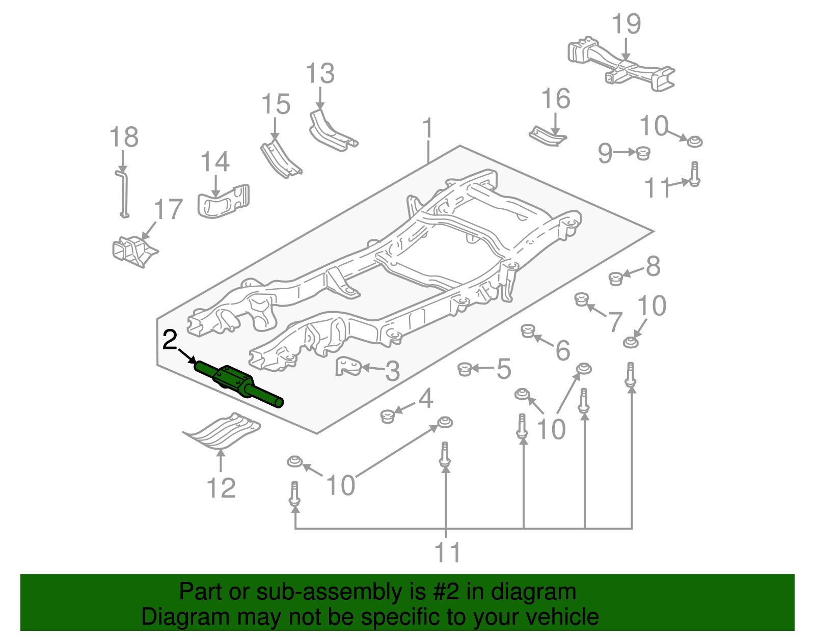Cross-member Kit, Front - GM (88982730)