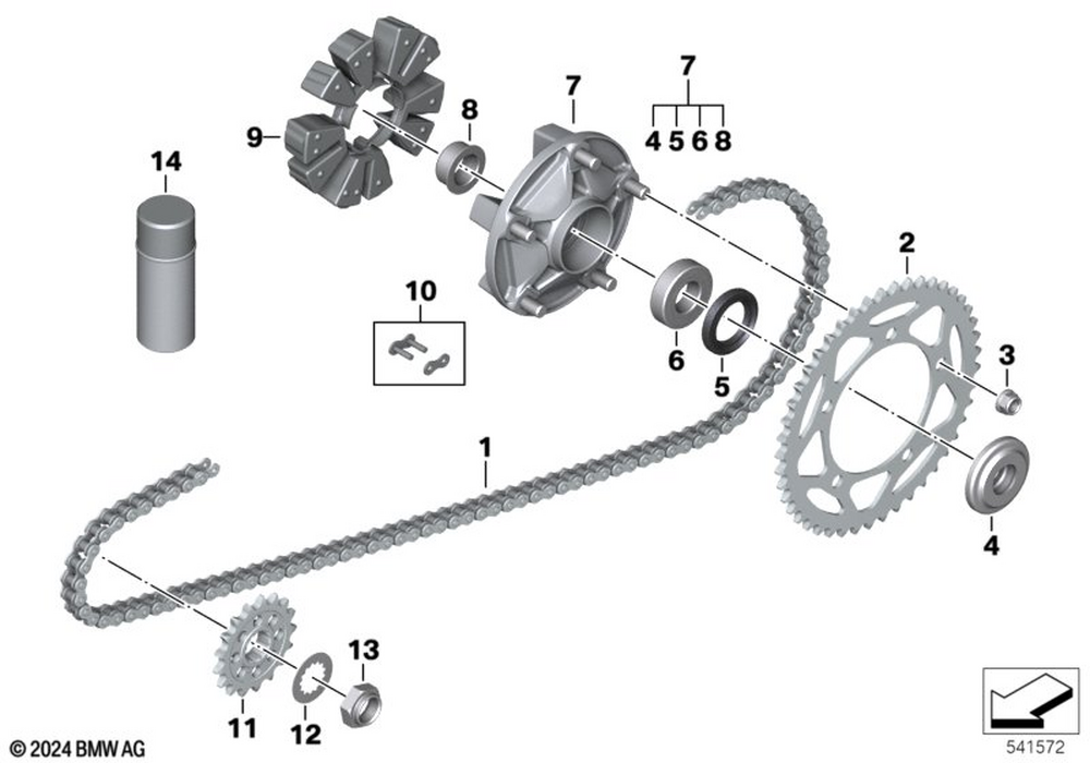 33818406087 - Sprocket - 45Z 2018-2025 BMW-Motorrad | BMW