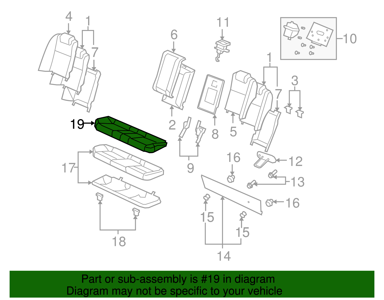 Cover, R/Seat Cushion - GM (92207923)