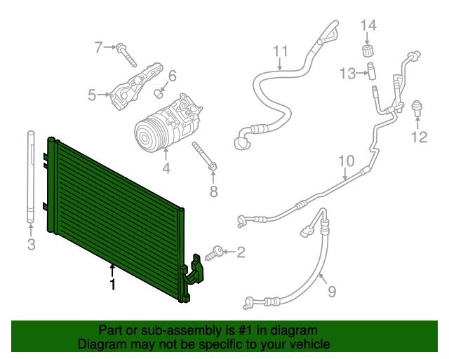 64-53-9-216-143 - Condenser 2011-2018 BMW | Braman BMW & MINI Parts