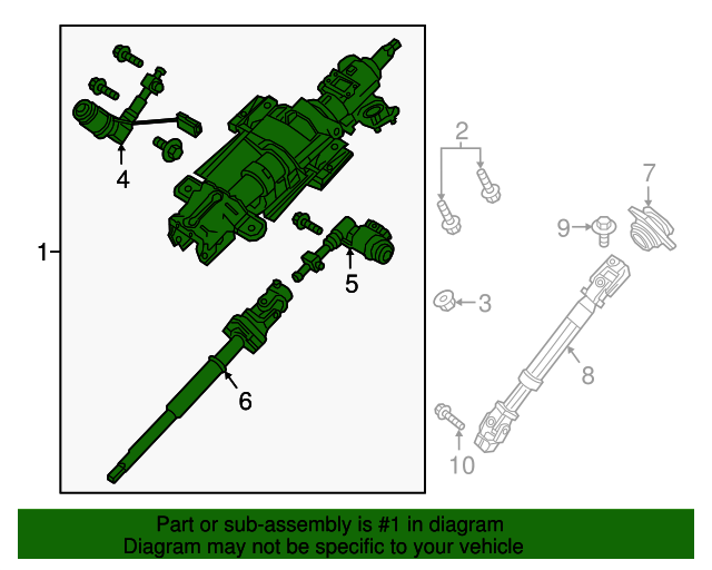 20152017 Ford Expedition Steering Column FL1Z3C529X