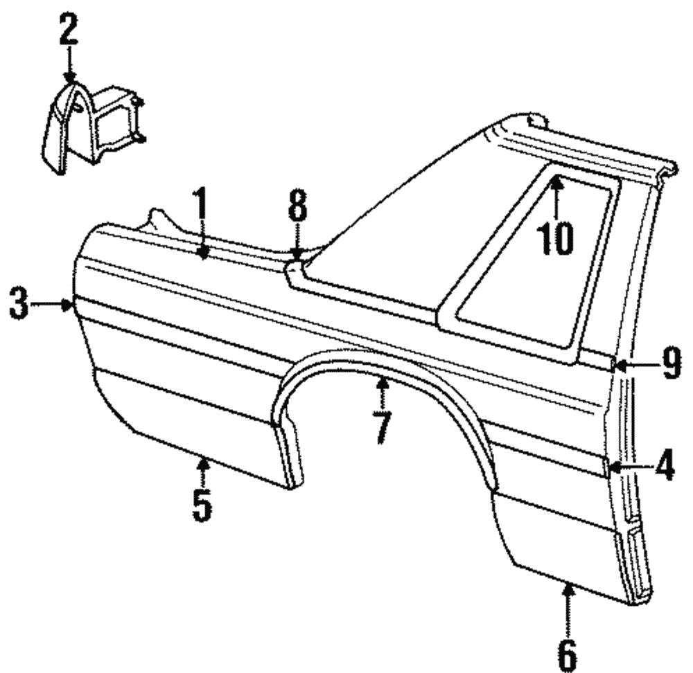 Wheel Opening Molding - Ford (E9AZ-5429164-A)