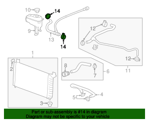 2007-2019 GM Engine Coolant Reservoir Hose Clamp 11570388 | Auto Parts ...