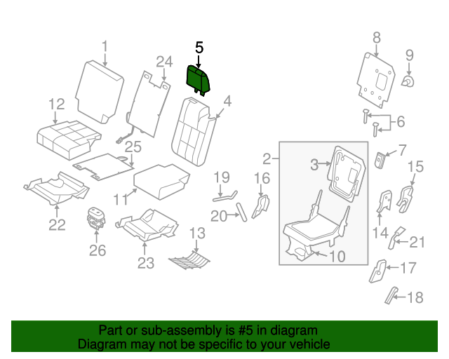 20152017 Ford Expedition Headrest FL1Z78611A08BB OEM Parts Online