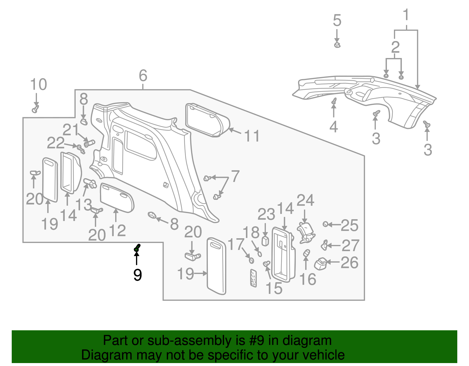 Tie Down Hook Bolt - GM (11561035)