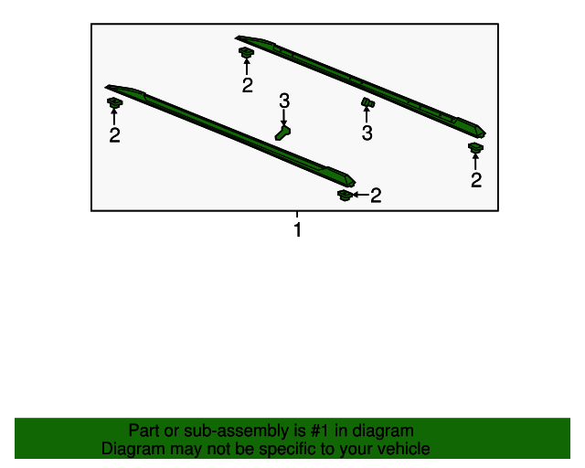 20152020 GM Driver Side Luggage Carrier Rail 84601083 GMPartsNow