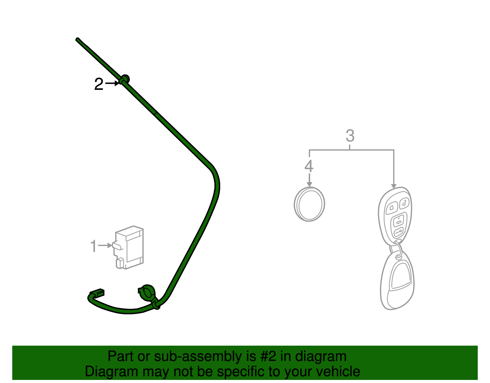Keyless Entry Antenna - GM (96673266)