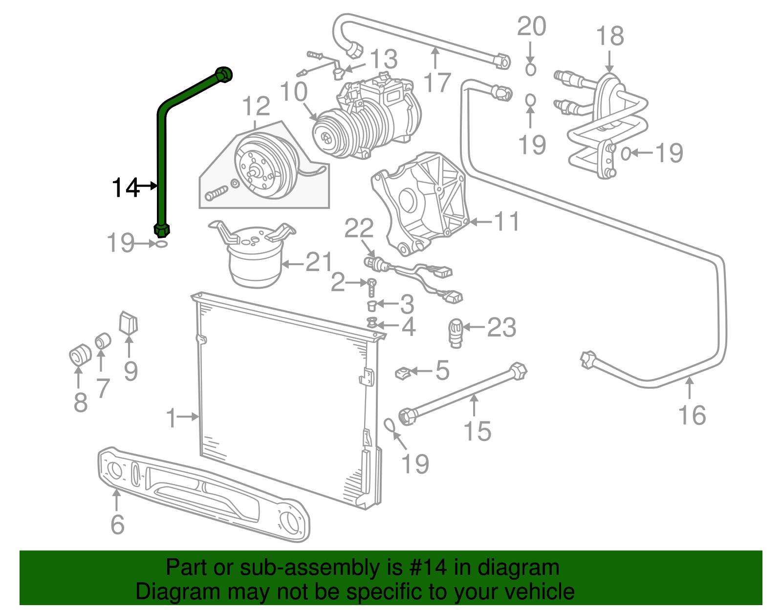 1997-2002 BMW Z3 A/C Refrigerant Discharge Hose 64538363444