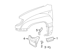 Rocker Moulding Clips For 1998-2007 Toyota Land Cruiser – OEM 90467-12073