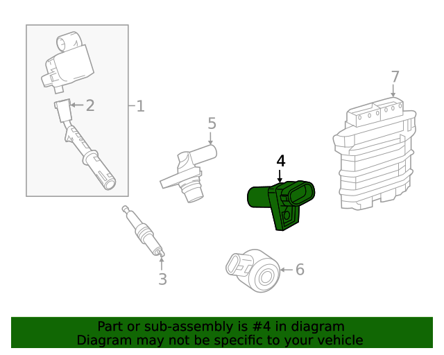2569050100 Engine Crankshaft Position Sensor 20162024 MercedesBenz MercedesBenz USA Parts