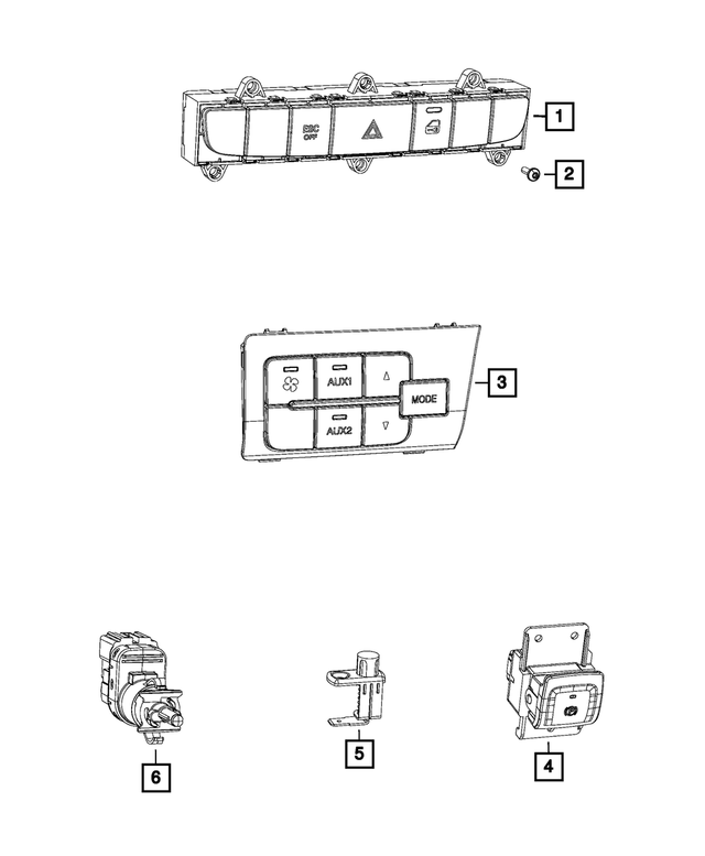 20192021 Ram Stop Lamp Switch 68433876AA Mopar eStore