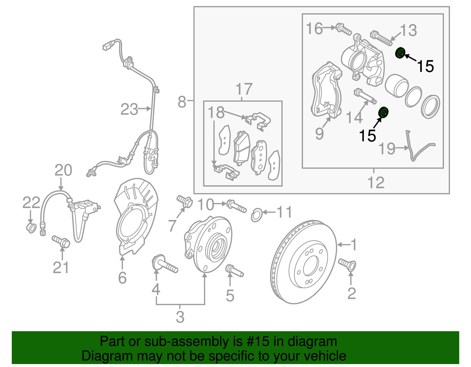 2003-2025 Kia Disc Brake Caliper Pin Boot 58164-2E000 | Retail ...