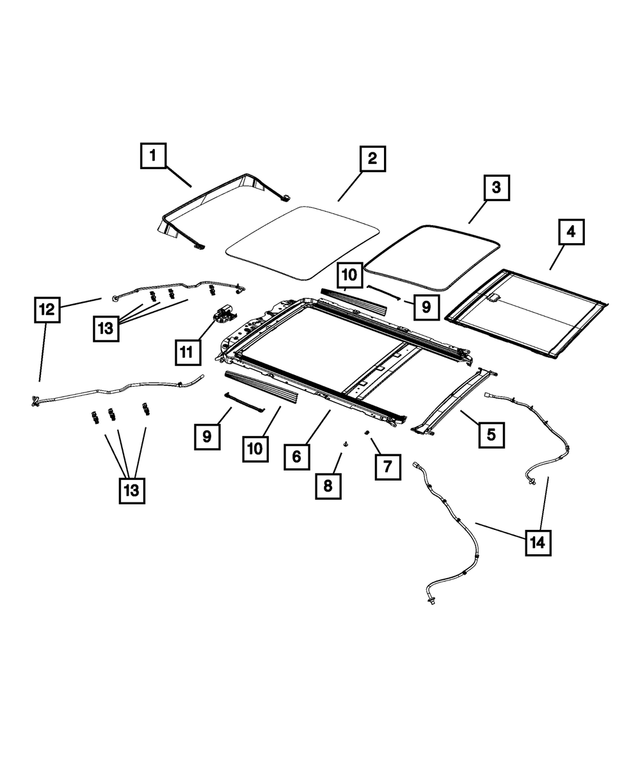 20142016 Dodge Dart Sunroof Frame 68237992AA Mopar Estores