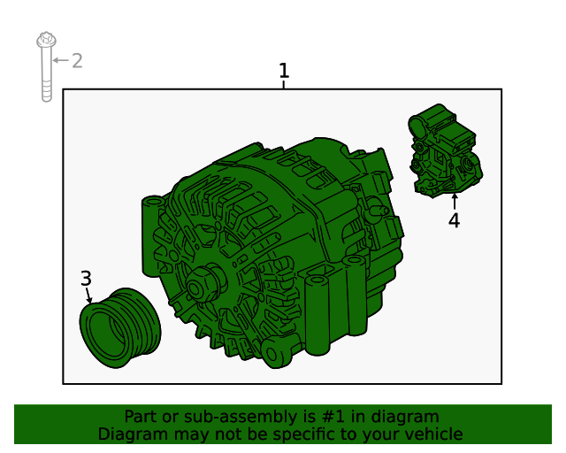 12317540744 - 2017-2022 BMW M760i xDrive Alternator (12-31-7-540  