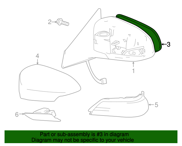 20132018 Toyota Avalon Mirror Glass 8790707010 Toyota Parts Center