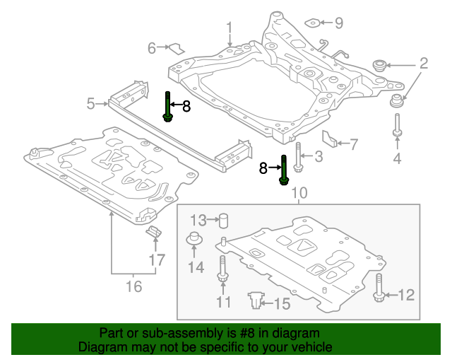 2019-2022 Volvo Front Brace Bolt 30746669 | TascaParts.com