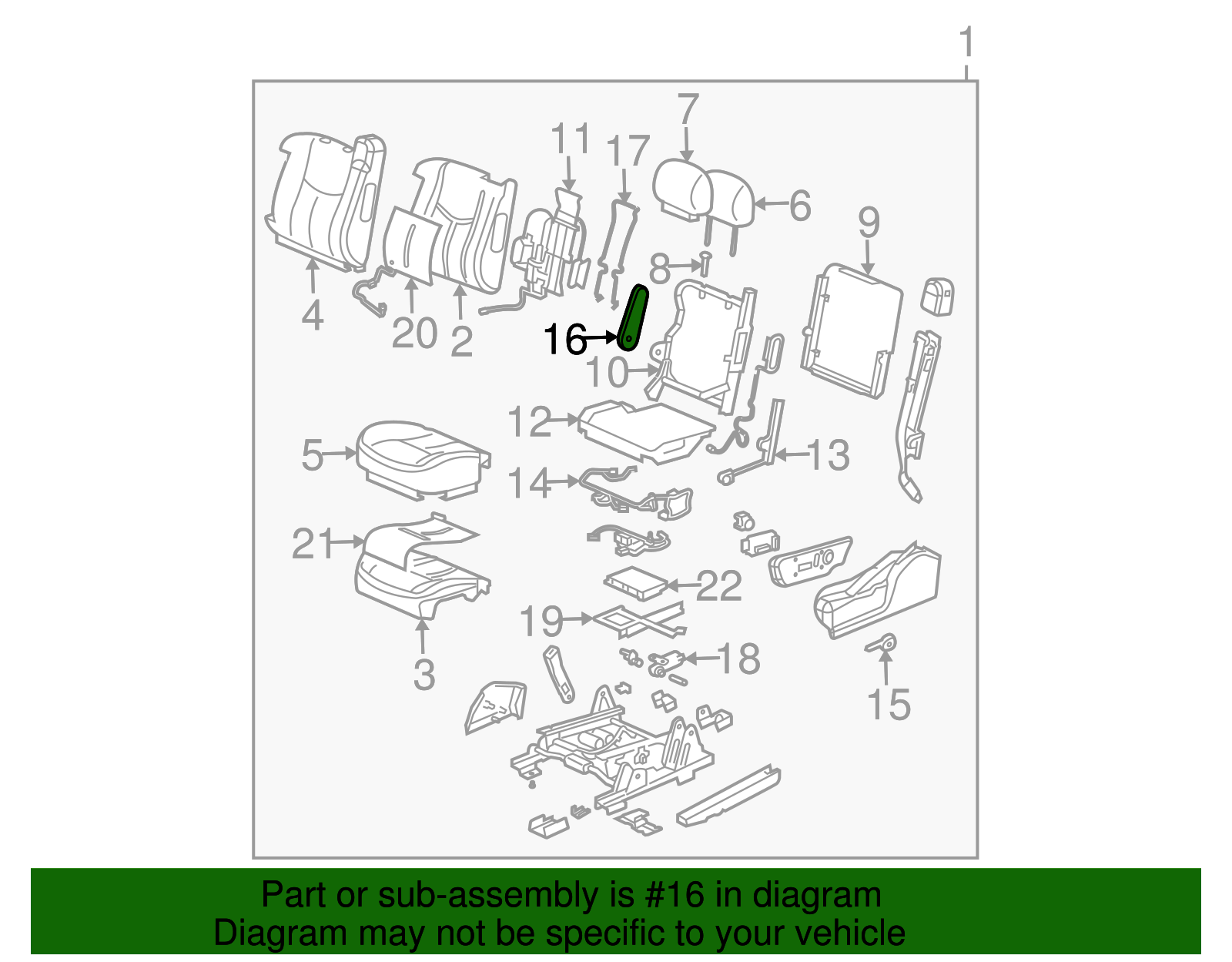Seat Armrest - GM (88940765)
