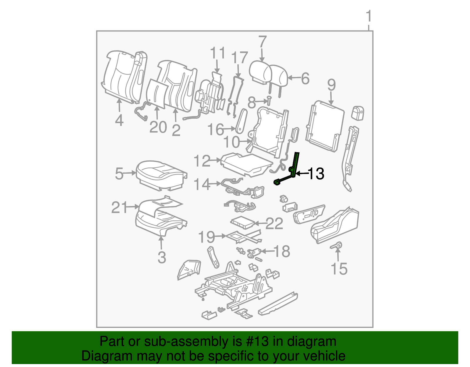 Seat Back Recliner - GM (88940878)
