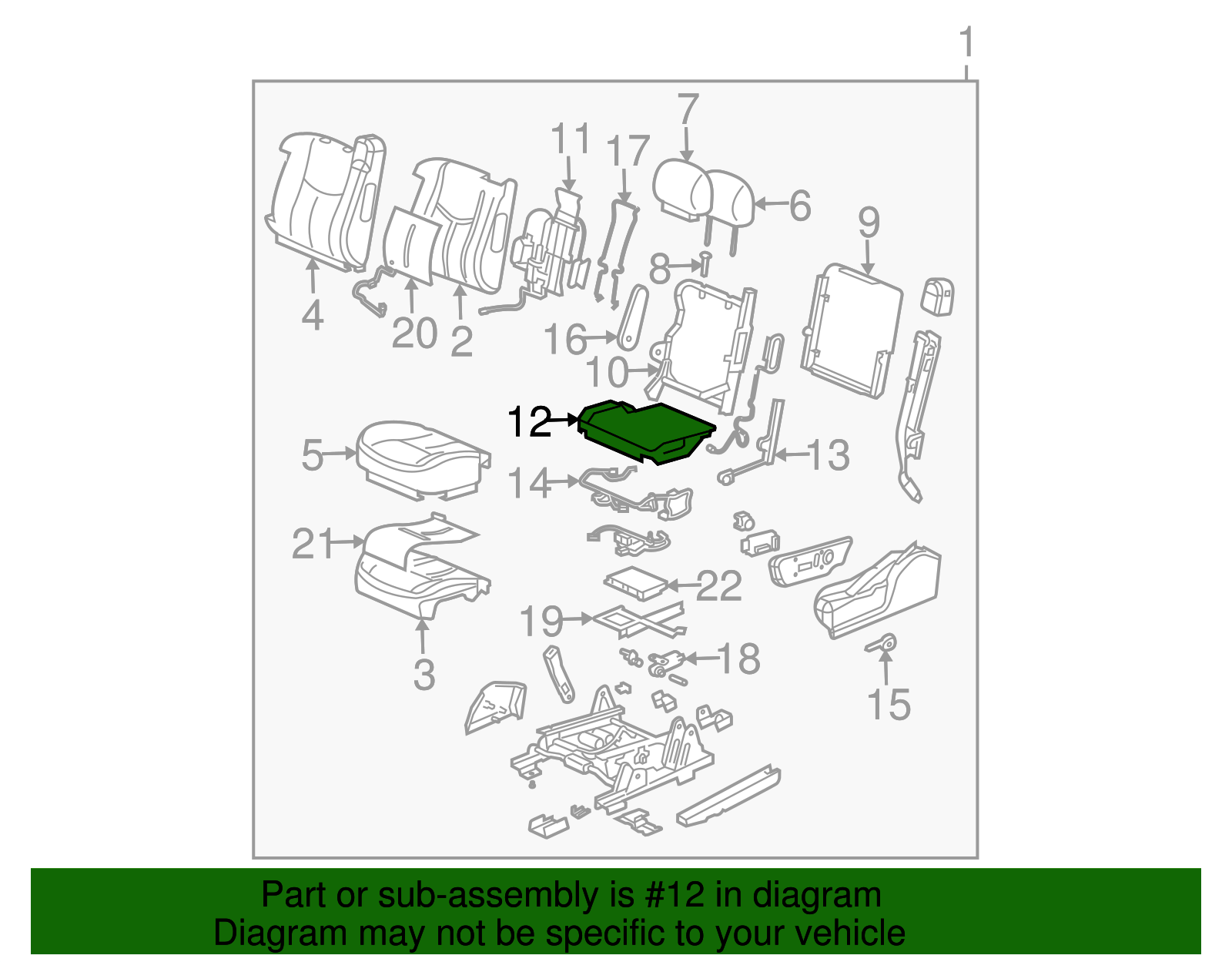 Seat Frame - GM (88943143)