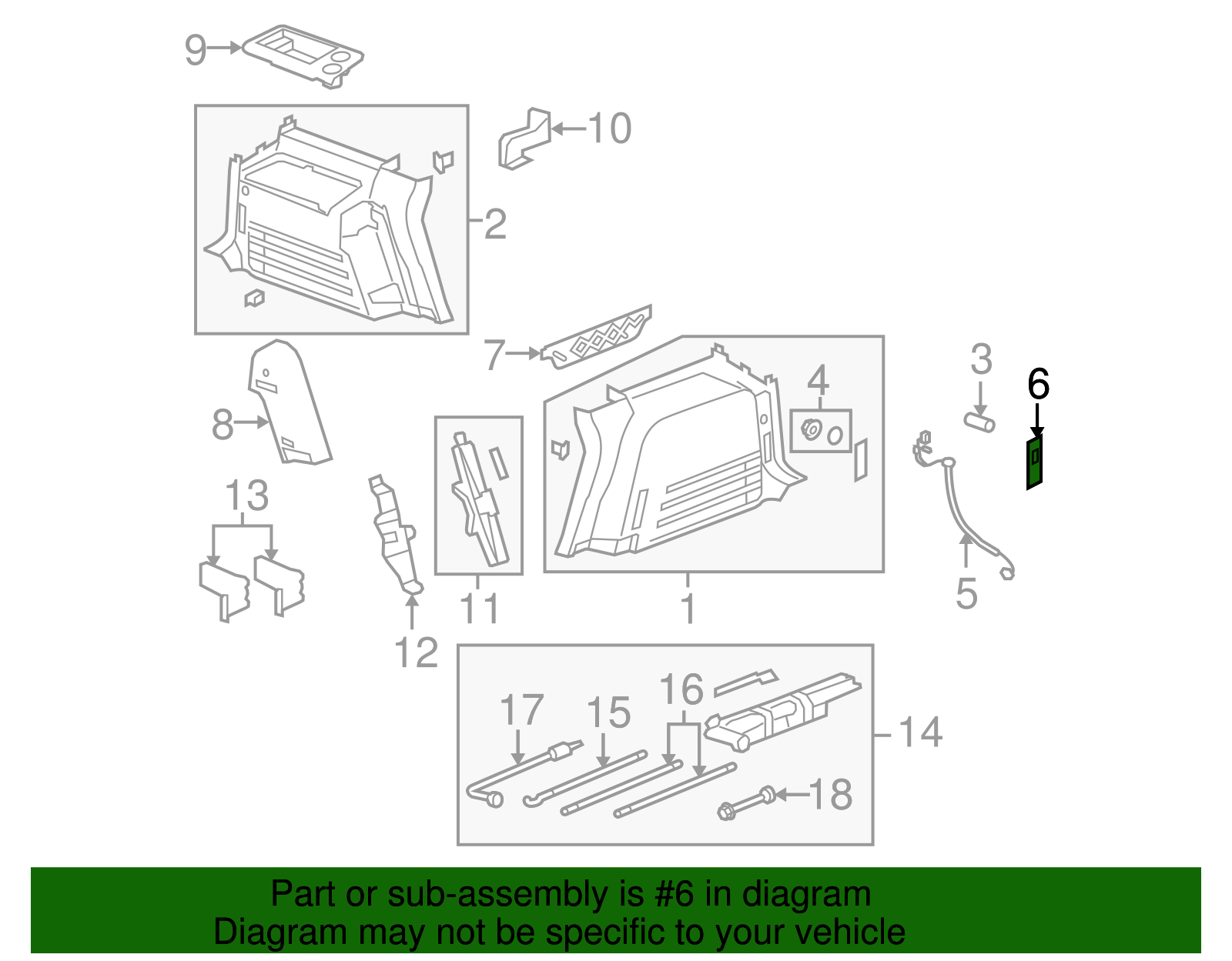 Bezel Assembly-Inflr Air Switch *Ebony - GM (15124700)