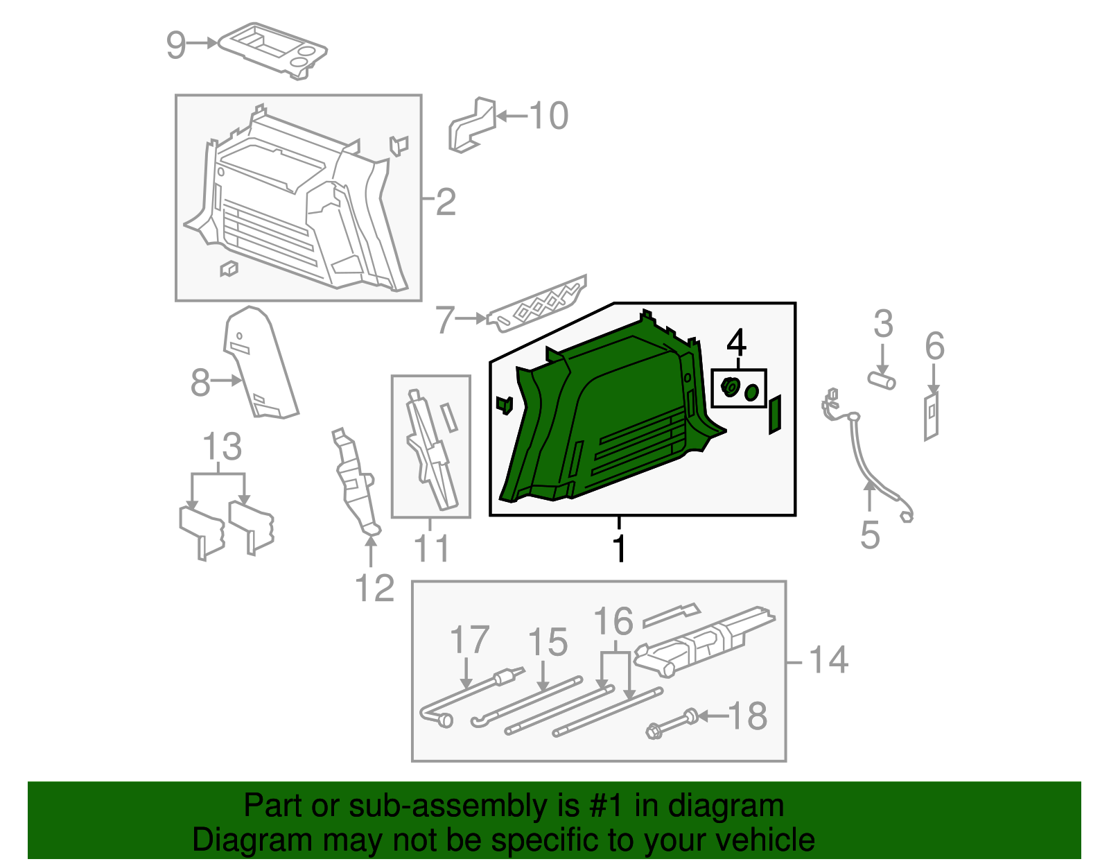 Panel Assembly-Body Side Tr *Ebony - GM (25958042)
