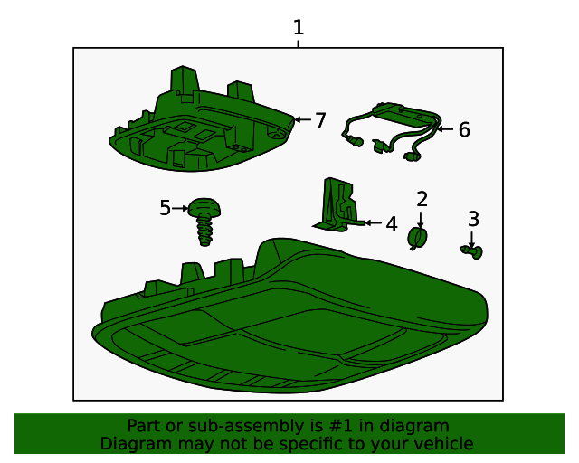 2021 Ford F150 Overhead Console ML3Z18519A70GT OEM Parts Online