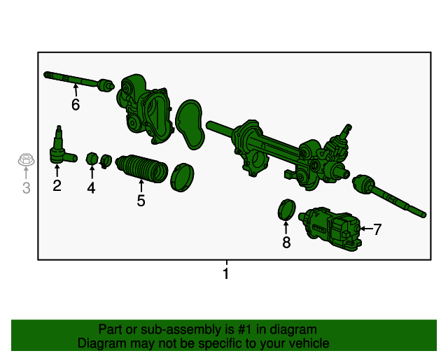 84670794 Electric Belt Drive Rack and Pinion Steering Gear 20182022