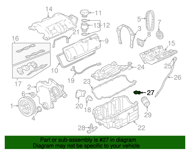 Oil Pressure Sending Unit GM (12635954)