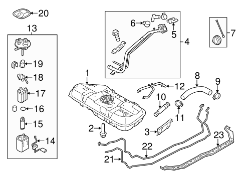 Fuel System Components for 2010 Kia Forte Kia.Parts Store